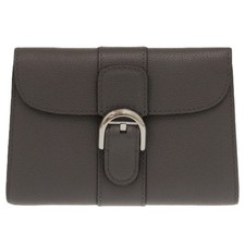 DELVAUX AB0493 BrillonTri-fold wallet gray Calf Leather