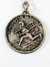 KEYRING - DIABLOTIN FUEL OIL 1960s - fuels - MARSEILLE vintage metal -