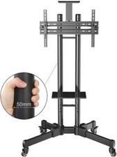 X Chariot Porte TV Écran Plat OLED 32" - 70" Réglable Support Roulettes Cir