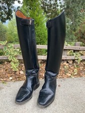 Petrie Dressage Boots Size 5.5US Black Leather With Zippers Stamped 3 47 34 9