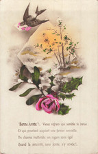 CP GOOD YEAR FRAME LANDSCAPE SWALLOW LETTER MISTLETOE PINK HOLLY - 12981