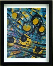 Acrylic painting ABSTRACT COMPOSITION - signed TEMPE (XXth century) (23)