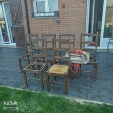 6 chaises en bois massif &