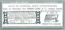 1904 Bardou Clerc Games Articles Athletics Dumbbells Swedish Gym Advertising Paris