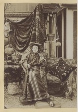 Chinese Religious Costume France China Two Photographs Vintage c1900