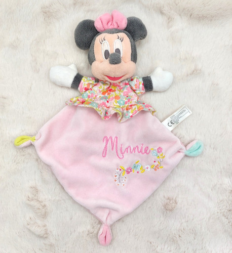 Doudou plat souris - minnie, rose