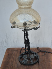 Antique wrought iron lamp, art deco 