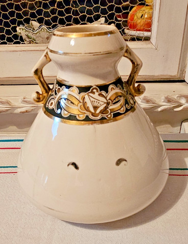 Art deco vase faience de - art,