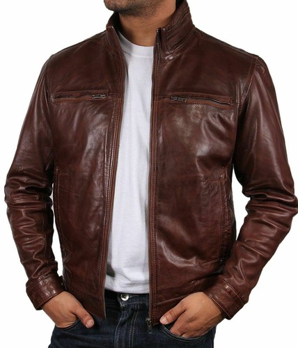 Blouson motard homme - , cuir