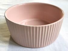 SALADIER LONGCHAMP FRANCE ou PLAT À SOUFFLÉ EN PORCELAINE CULINAIRE ROSE VINTAGE