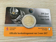 2 EURO BELGIQUE 2017 UNIVERSITE LIEGE VERSION FLAMANDE COMMEMORATIVE NEUVE