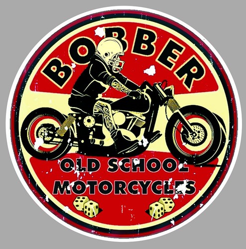 Sticker bobber biker hot rod - bobber,