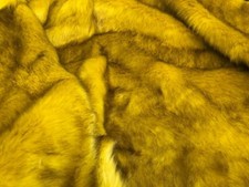 Super Luxe Tissu En Fourrure Synthétique - PLUSH JAUNE NOIRES