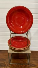 VIETRI Cucina Fresca Set Of 3 Russo Vecchio (Old Red ) Pasta Flare Bowls 8.75" D