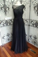V1111 PRONOVIAS ALAMBIQUE SZ 10 BLACK $765 #1552 V31 BLACK TIE FORMAL GOWN DRESS
