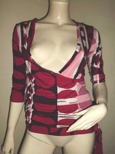 ORIGINALE BLOUSE FEMME C&A EFFET CACHE COEUR LARGE DECOLETER NOUER TAILLE MEDIUM