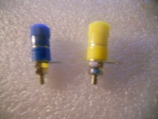 lot 2 Mini Fiche banane femelle chassis 4mm Banana jaune et bleu