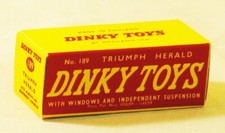 DINKY TOYS 189 TRIUMPH HERALD   BOITE COPIE VIDE