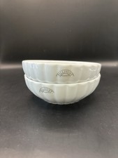 (2) Pillivuyt French Porcelaine Depuis 4 5/8”  White Scalloped Edge Bowls