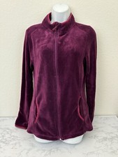 Crivit Jacket Womens L Sports Zip Up Running Fleece Casual Purple Soft Shell H