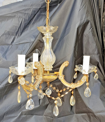 Lustre pampilles en verre - ,