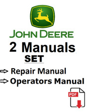 John Deere 415 455 SET Lawn Mowers Tractors Manual Service Operators TM1836 USB