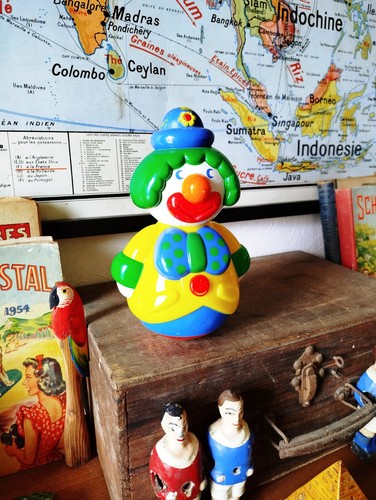 Jouet ancien clown culbuto - ancien,