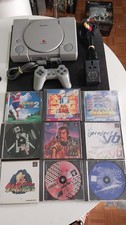 SONY PLAYSTATION 1 PS1 JAPANESE CONSOLE USED WITH 9 GAMES AND TRANSFORMER!!!