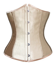 Serre taille corset underbust satin doré beige chair brillants sexy glamour