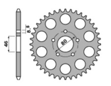 Couronne Aprilia 44 Dents Pas