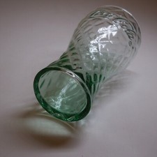 CocaCola McDonald's Clear Green Art Table Bistro Crystal Bow Glass N8817