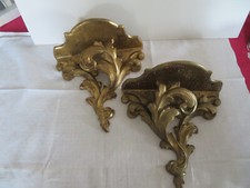 2 Antique Baroque Wooden Wall Sectors Equipped