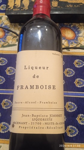 Bouteille liqueur framboise - liqueur,