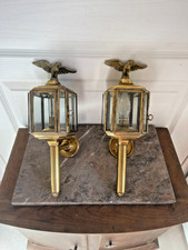 Ancien Paire Applique Laiton