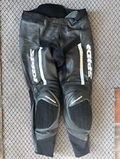 Spidi Leather Motorcycle Road Racing Track Day Pants Euro 48 CE Armor Full Zip