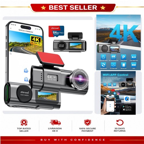 Dashcam voiture zhiroad - 4k,