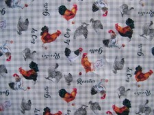 COUPON DE TISSU  POULES COQ
