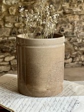 Antique French Large Patinated Confiture Pot Jar Choisy Le Roi