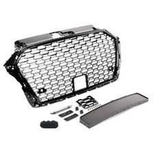 Calandre noir brillant look RS3 pour AUDI A3 et S3 8V phase 2 de 05/2016 à 2019
