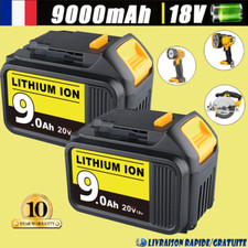 2X Batterie Lithium Ion 9000m Ah pour Dewalt DCB200 18V 20 volts Max XR DCB201
