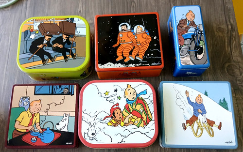 Lot boite metal tintin le - boite,
