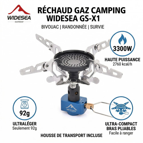 Réchaud gaz camping portable - réchaud,