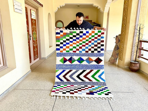 Tapis laine berbère - laine,
