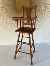1024⚜️ Vintage Wooden Doll Handcrafted High Chair Toy H 63cm