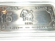 1 LINGOT 5 GRAMMES ARGENT  TIBÉTAIN