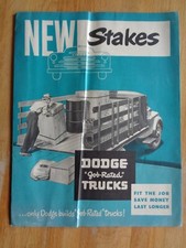DODGE NEW STAKES TRUCK CAMION CATALOGUE PROSPECTUS DEPLIANT ORIGINAL