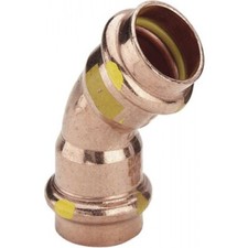 Coude cuivre 45° femelle /
