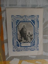 Image pieuse saint joseph cadre bleu
