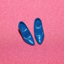 Paire de chaussures bleues / escarpins poupée Barbie Mattel vintage
