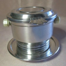 Art Deco Silver Metal Cup Coffee Filter Bakelite Socket